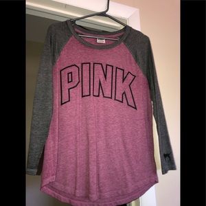 3/4 length vs pink tee